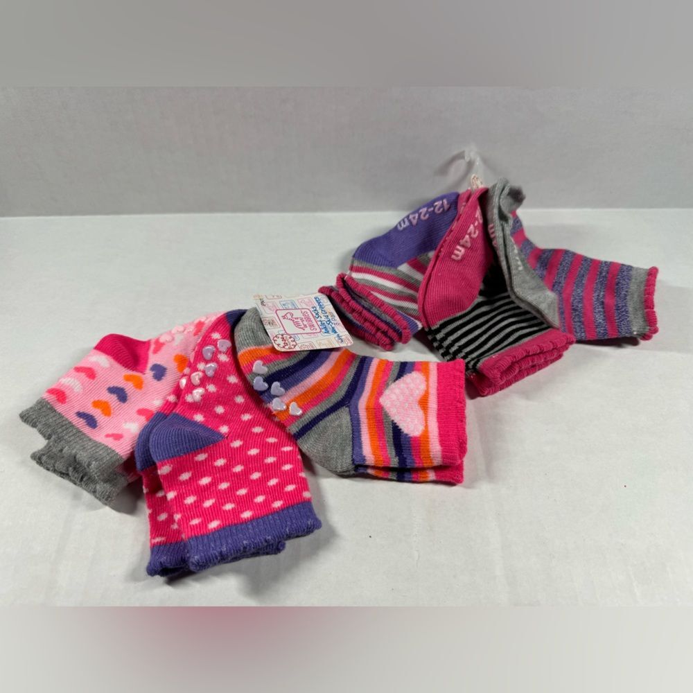 Swiggles 6pr Anklet Socks with Non-Skid Grippers 12-24M NEW NWT